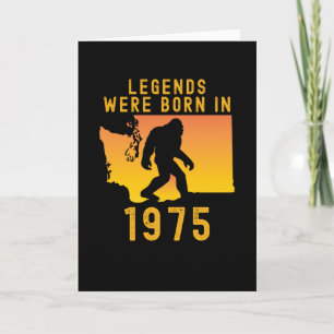 Legendes werden geboren in 1975 Retro Bigfoot Kaart