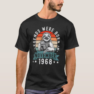 Legendes werden geboren in november 1968 Luiaard T-shirt
