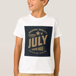 Legendes worden geboren in juli Originele kwalitei T-shirt