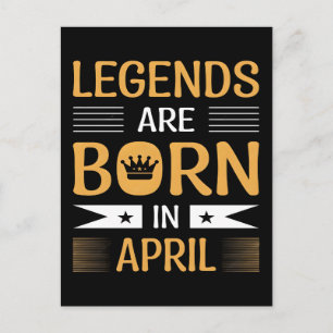 Legendes worden in april geboren Quotes voor legen Briefkaart