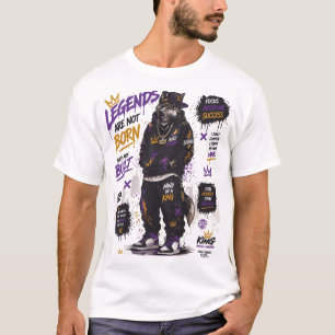 Legendes Worden Niet Geboren Quote Streetwear T-Sh T-shirt