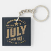 Legends Are Born in July Original Quality Sleutelhanger (Achterkant)
