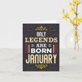 Legends Born Janvier Carte d'anniversaire (Fleur jaune)