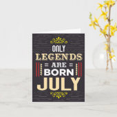 Legends Born Juillet Carte d'anniversaire (Fleur jaune)
