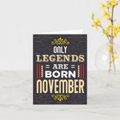 Legends Born Novembre Carte d'anniversaire (Fleur jaune)