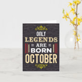 Legends Born Octobre Carte d'anniversaire (Fleur jaune)