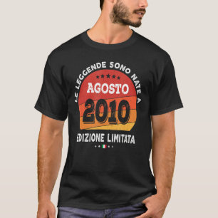 Legends geboren in augustus 2010 12e verjaardag 12 t-shirt
