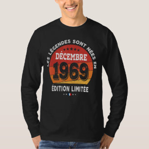 Legends geboren in december 1969 53e verjaardag 53 t-shirt