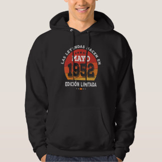 Legends geboren in mei 1952 70e verjaardag 70 jaar hoodie