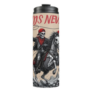 LEGENDS NEVER DIE – Skelet Cowboy op Paard Thermosbeker