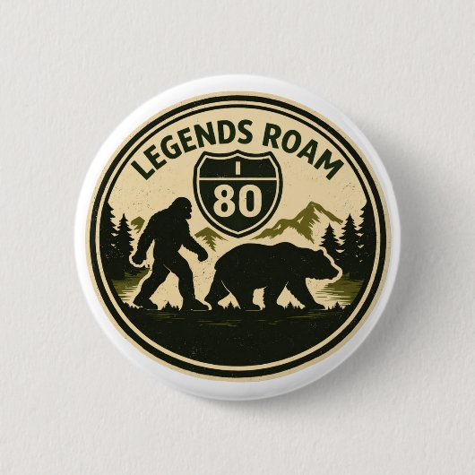 Legends Roam – I-80 Inspired Emblem Ronde Button 5,7 Cm (Voorkant)