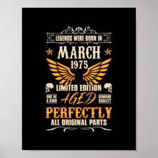 Legends werden geboren in maart 1975, Rocker Biker Poster