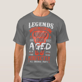Legends Were Born in August 1966Guitar Pick Guitar T-shirt