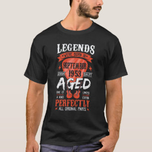 Legends Were Born In September 1953 Gitaarpick T-shirt