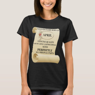 Legends zijn geboren in het T-shirt van april