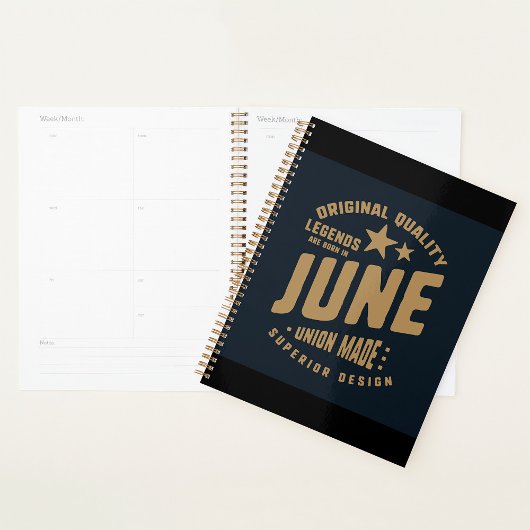 Legends zijn geboren in juni originele kwaliteit planner