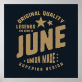 Legends zijn geboren in juni originele kwaliteit poster (Voorkant)