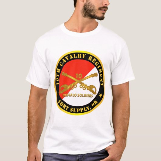 Leger - 10th Cavalry Regiment - Fort Supply, OK - T-shirt (Voorkant)