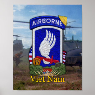 Leger 173e ABN BDE Vietnam oorlogspatch Poster
