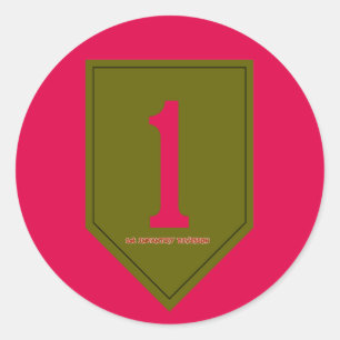 Leger 1e infanteriedivisie ronde sticker