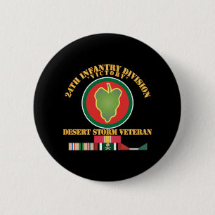 Leger - 24e Infanteriedivisie - Desert Storm Veter Ronde Button 5,7 Cm