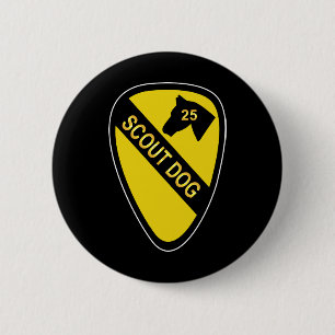 Leger - 25e Scout Dog Platoon 1e Cav wo Txt Ronde Button 5,7 Cm