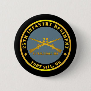 Leger - 25th Infantry Regiment - Fort Sill, OK - B Ronde Button 5,7 Cm