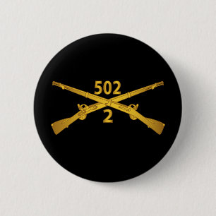 Leger - 2e BN 502e Infanterie Regt - Infanterie Br Ronde Button 5,7 Cm