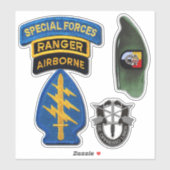 Leger 3e Special Forces Groep Groene Baretten cont Sticker (Vel)