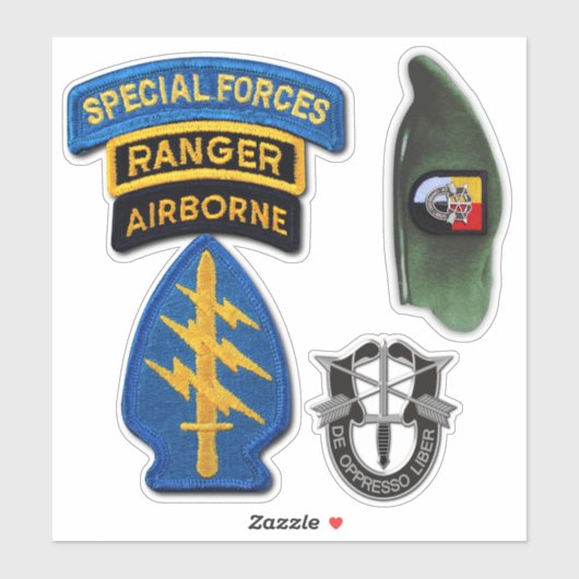 Leger 3e Special Forces Groep Groene Baretten cont Sticker (Vel)