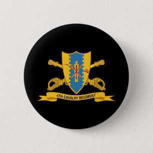 Leger - 4e cavalerieregiment w Br - lint Ronde Button 5,7 Cm