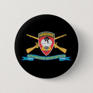 Leger - 555th Parachute Infantry Battalion - SSI w Ronde Button 5,7 Cm