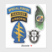 Leger 5e Special Forces Groep contour stickers (Vel)