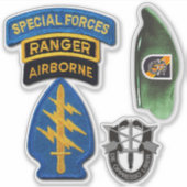 Leger 5e Special Forces Groep contour stickers (Voorkant)