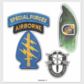 Leger 5e Special Forces Groep Groene Baretten cont Sticker (Vel)