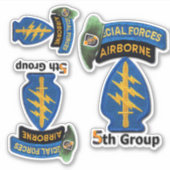 Leger 5e speciale troepengroep SFG contour sticker (Voorkant)
