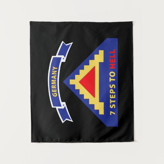 Leger - 7e Leger van de Verenigde Staten w 7 Steps Wandkleed (Voorkant)