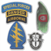 Leger 7e Special Forces Groep contour Sticker (Voorkant)