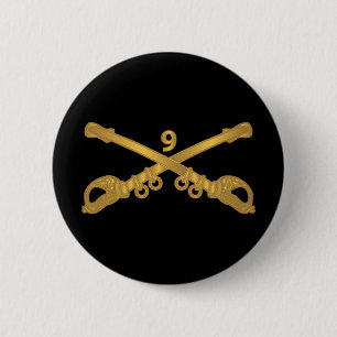 Leger - 9th Cavalry Branch wo Txt Ronde Button 5,7 Cm