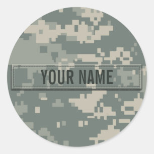 Leger ACU Camouflage  Ronde Sticker