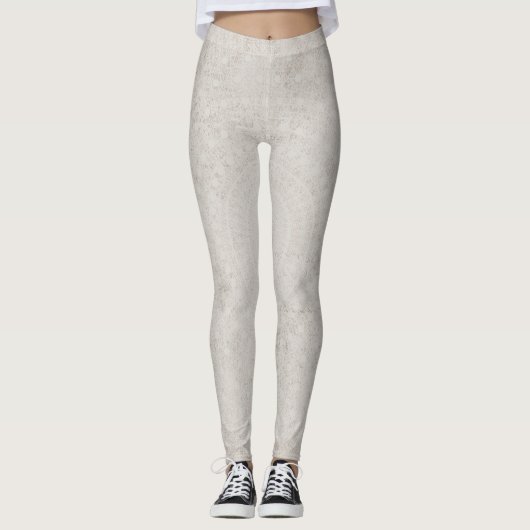 Léger beige Lit Leggings femmes (Devant)