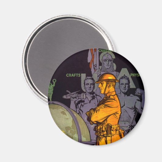 Leger bouwt MANNEN Magneet (Voorkant / Achterkant)