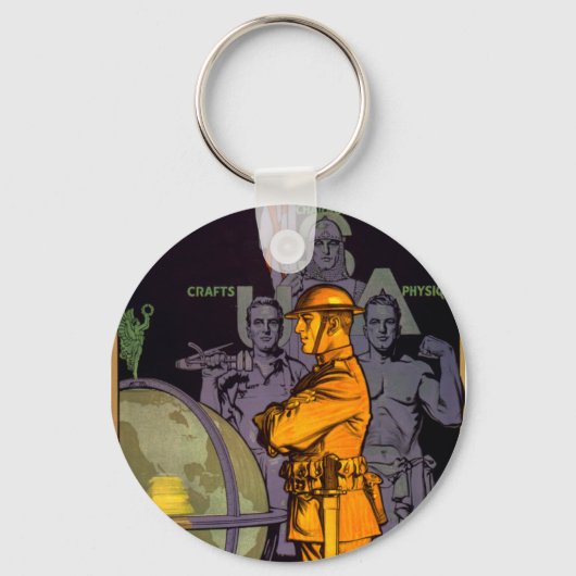 Leger bouwt MANNEN Sleutelhanger (Voorkant)