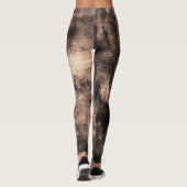 Léger Brown Grunge Texturé Leggings Spandex (Dos)