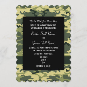 Leger camo redneck bruiloft kaart