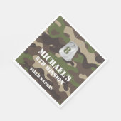 Leger Camo Verjaardagsfeestje Servetten (Hoek)