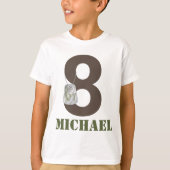 Leger Camo Verjaardagsfeestje T-shirt (Voorkant)