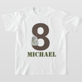 Leger Camo Verjaardagsfeestje T-shirt