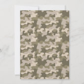 Leger Camouflage Thema Verjaardagsuitnodigingen Kaart (Achterkant)