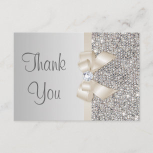 Léger Champagne Bow Silver Sequins Merci